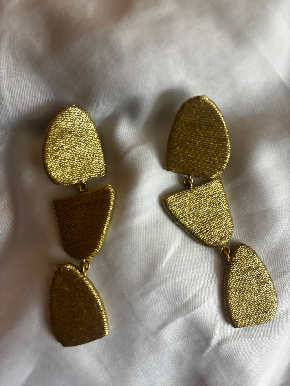 Tuckernuck Gold Textured Drop Earrings